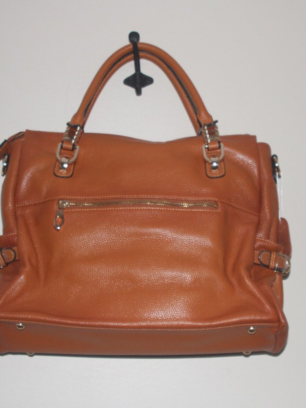 20A   NWOT  Kattee Brown Leather Tote Bag shoulder purse